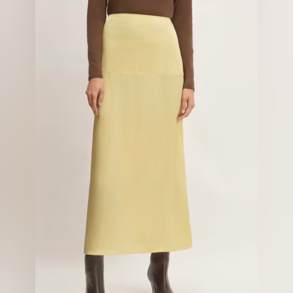 The Hammered Satin Slip Skirt